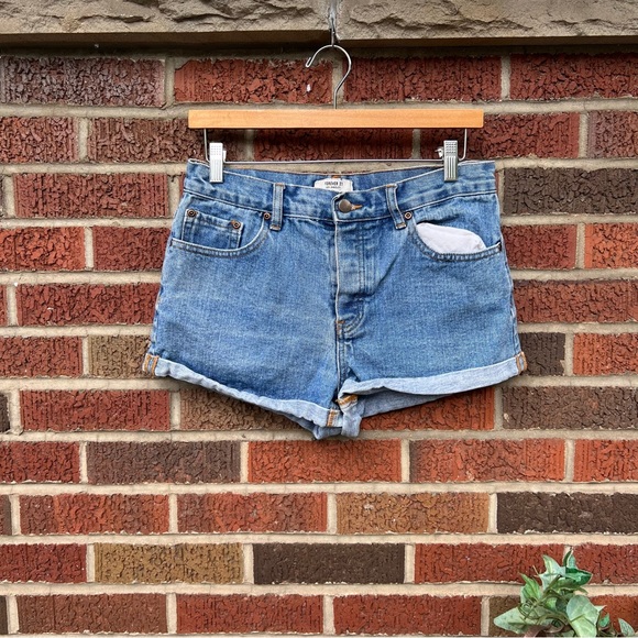 Forever 21 Pants - Forever 21 Medium Blue Denim Cuffed Mom Shorts